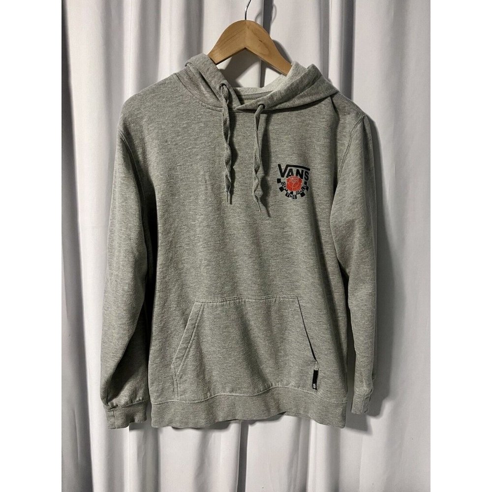 VANS OFF THE WALL Hoodie Pullover Gray Cotton Size S